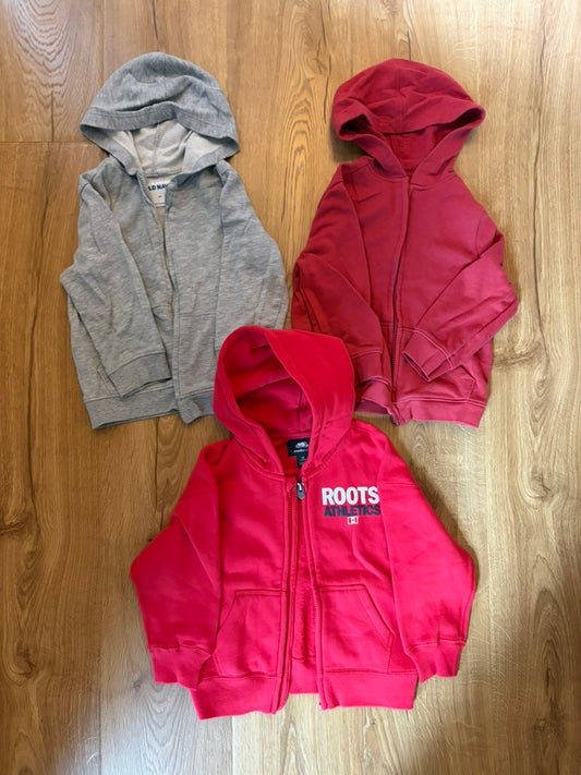 #6 - Boys Full-Zip Hoodies (bundle of 3) - 3T