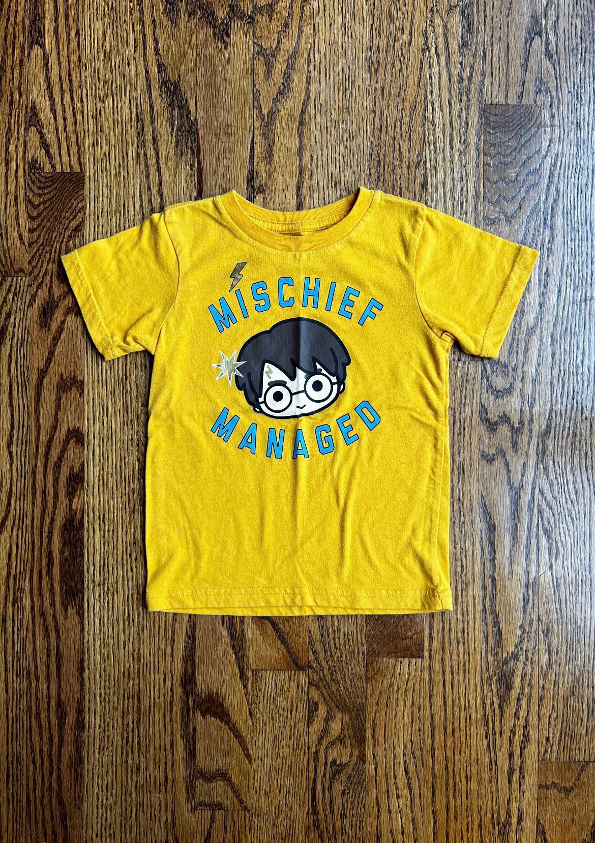 Seller #115 - Harry Potter 4T “Mischief Managed” Yellow Tee, VGUC