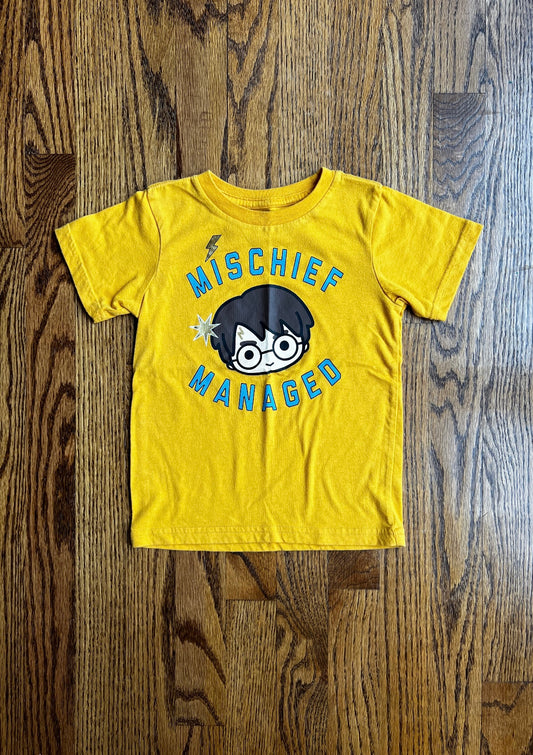 Seller #115 - Harry Potter 4T “Mischief Managed” Yellow Tee, VGUC