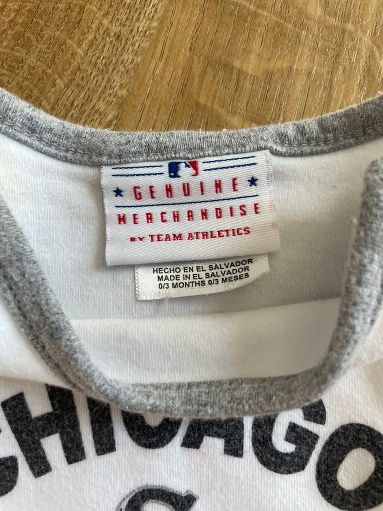 #6 - White Sox Short Sleeved Bodysuit/Onesie - size 0-3 months