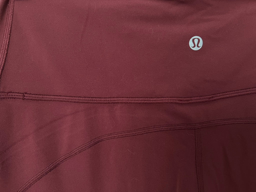 Seller #76 - Lululemon Groove Super-High-Rise Crop 23" - Red Merlot - Size 8