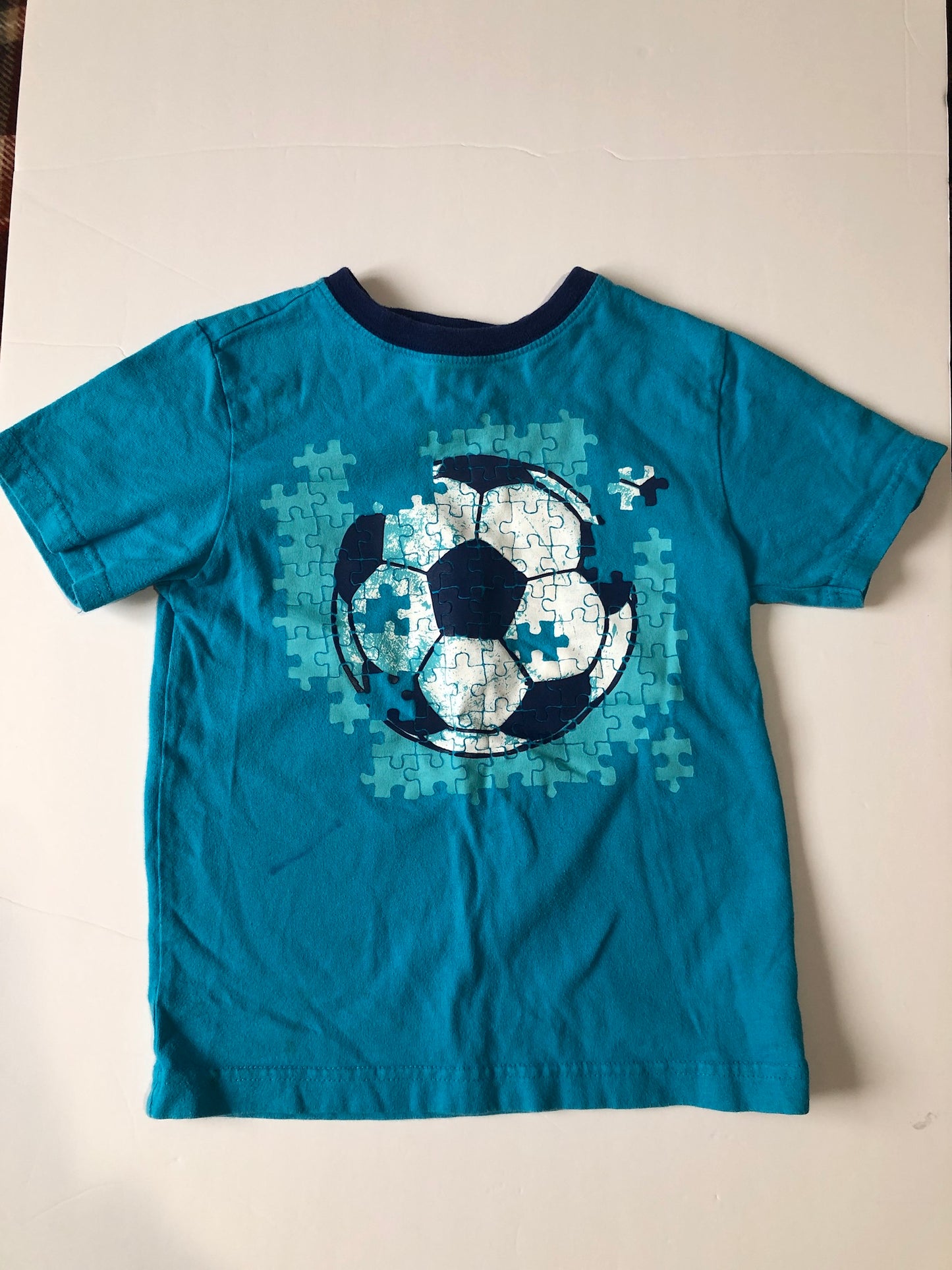 REDUCED PRICE 4 t boys Gymboree soccer t shirt teal blue