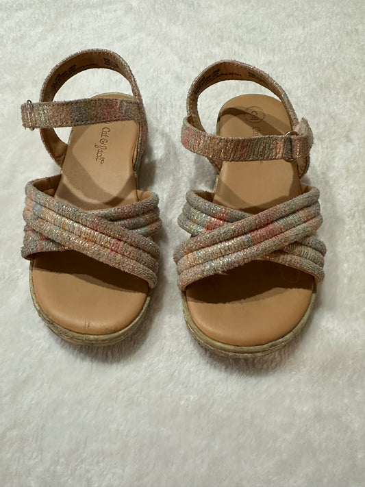 Girls toddler size 9 sandals Cat and Jack