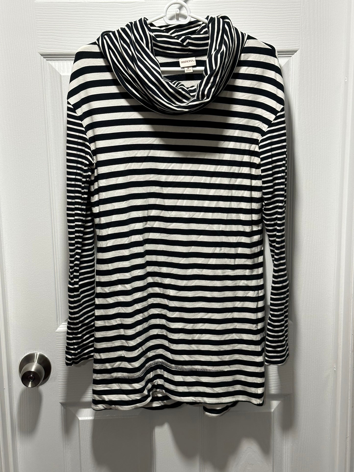Merona Black & White Striped Tunic - Women’s M - EUC