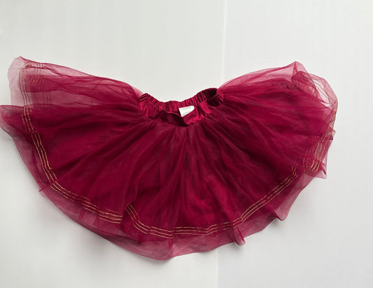 #180 Girls 3T Disney Brand Burgungy Tulle Skirt