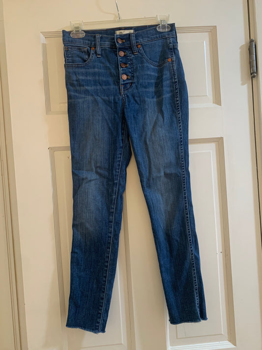 25P Womens Madewell 10" High Rise Skinny Jeans