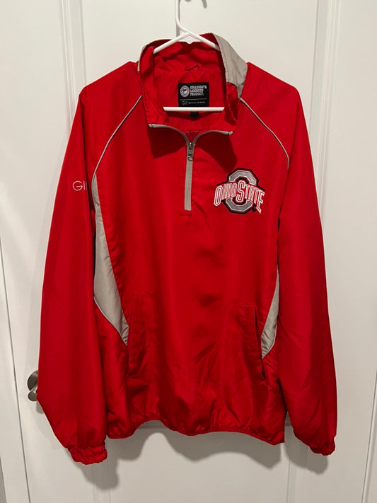 Seller #76 - The Ohio State University Windbreaker - Red Pullover - Size Xtra Large