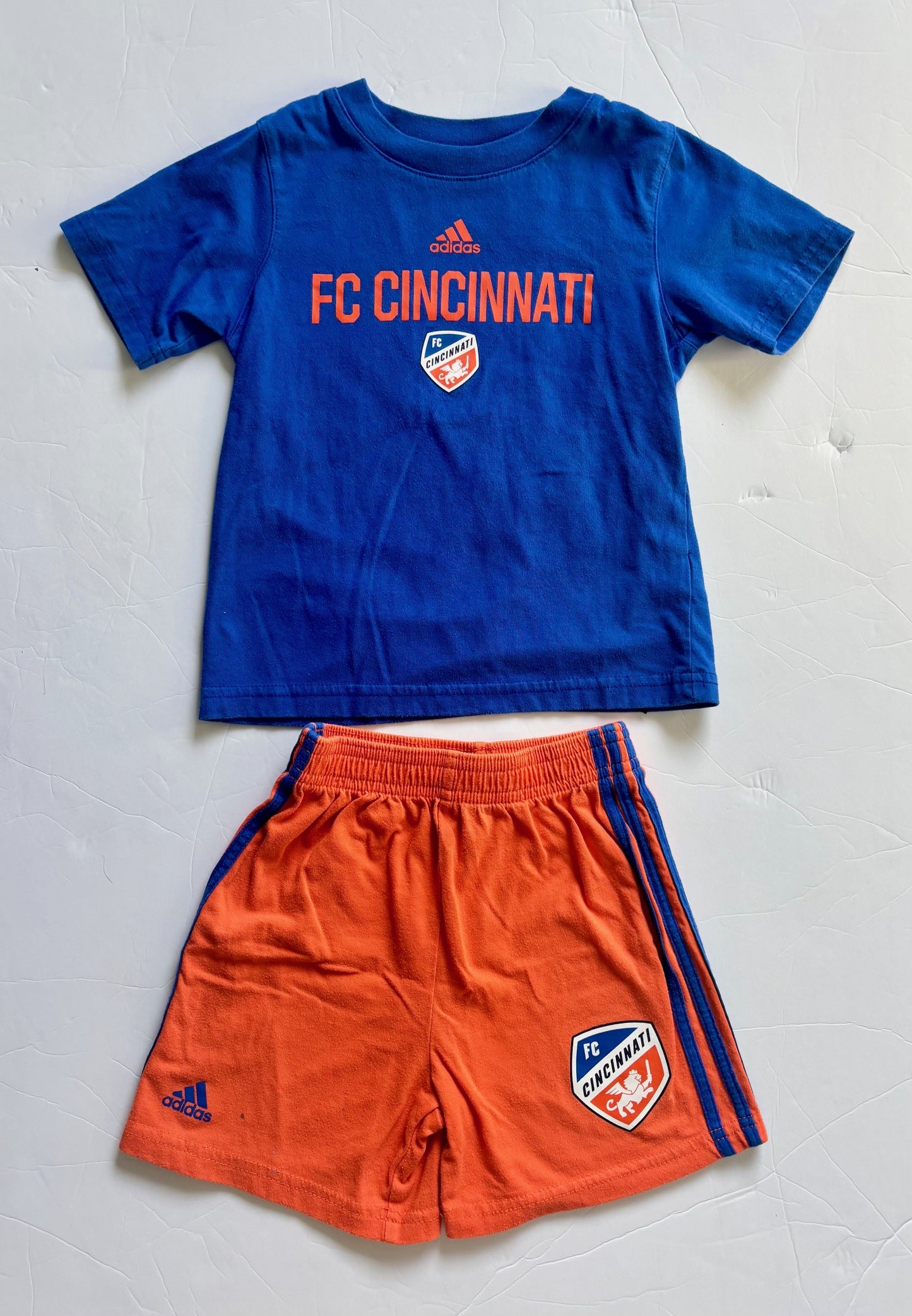 #43 Adidas FCC Tee and Shorts Boys or Girls 3T VGUC-GUC