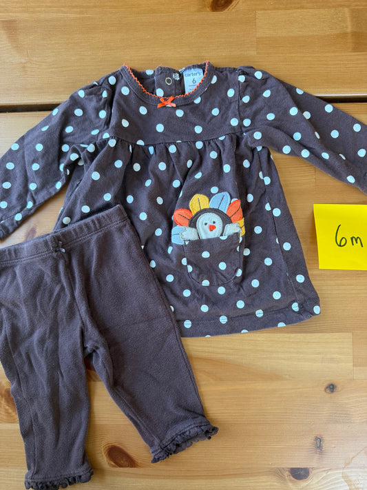 Seller #94 Girls 6M Thanksgiving Carters Outfit