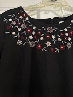 Seller #62 Women's Calvin Klein black dress with floral design sz 12 NWT
