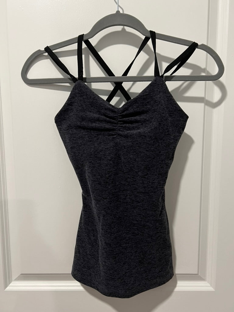 Seller #76 - Beyond Yoga Racer Slim Cami Spacedye Gray Black - Size Small - Soft
