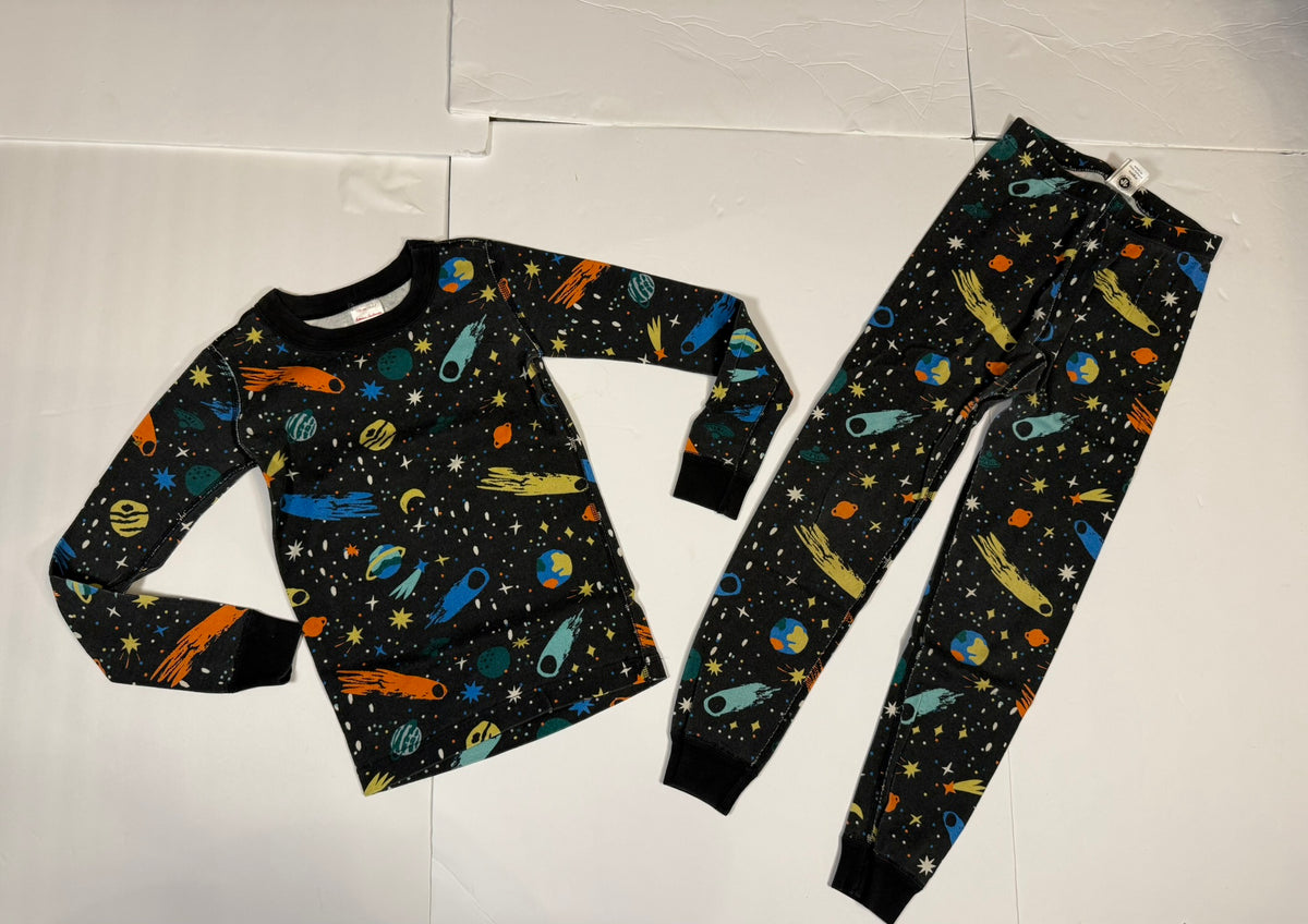 #141 Unisex 6-7 (120) Hanna Andersson Space Long Sleeve Pajamas