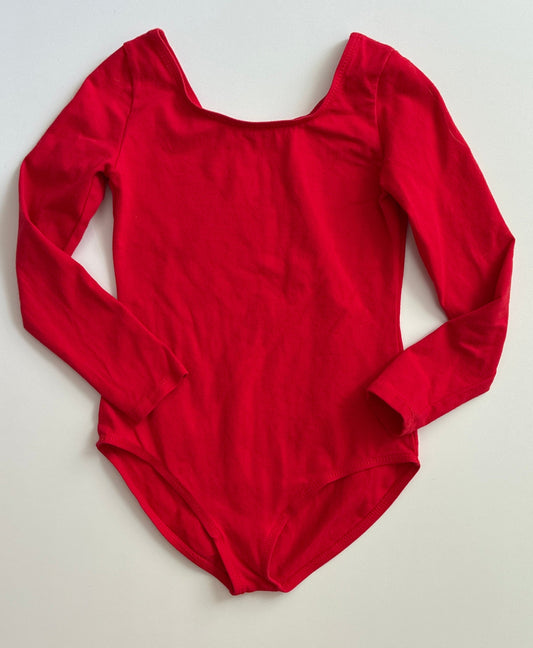 Seller 76 Red Leotard Size YXL - FITS LIKE 7/8