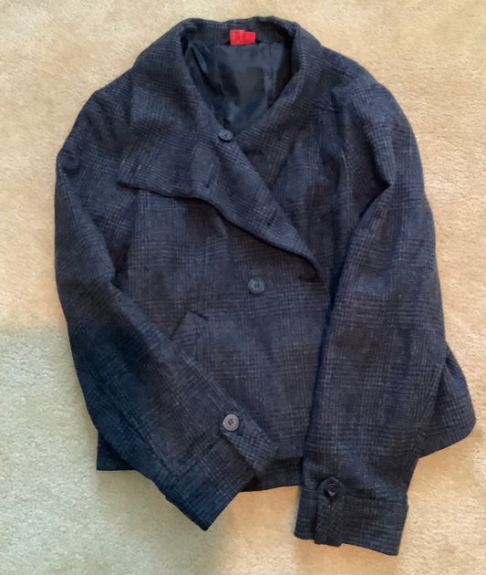 #130 Esprit Dark Grey Waist Length Coat Sz12