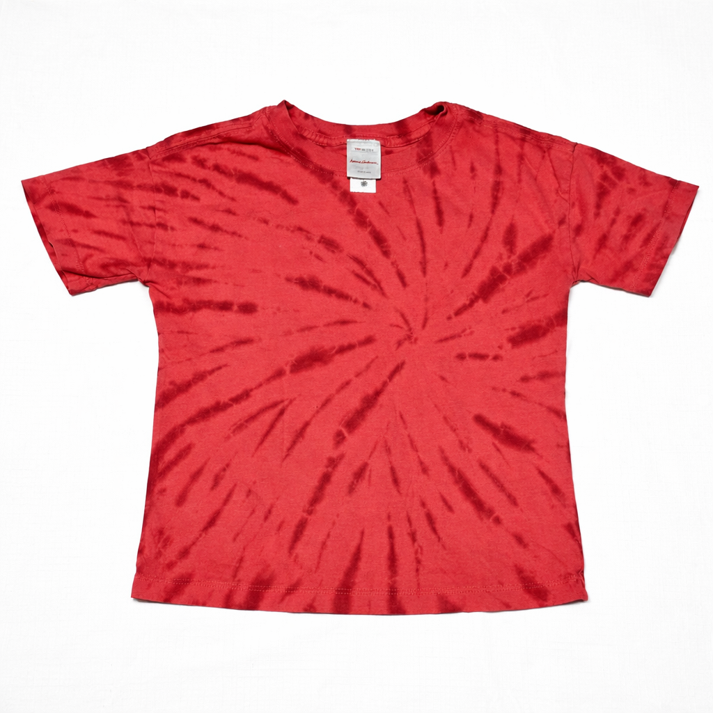 #91 REDUCED Boys 4 Hanna Andersson tie-dye shirt - "sunshine state of mind", light red EUC