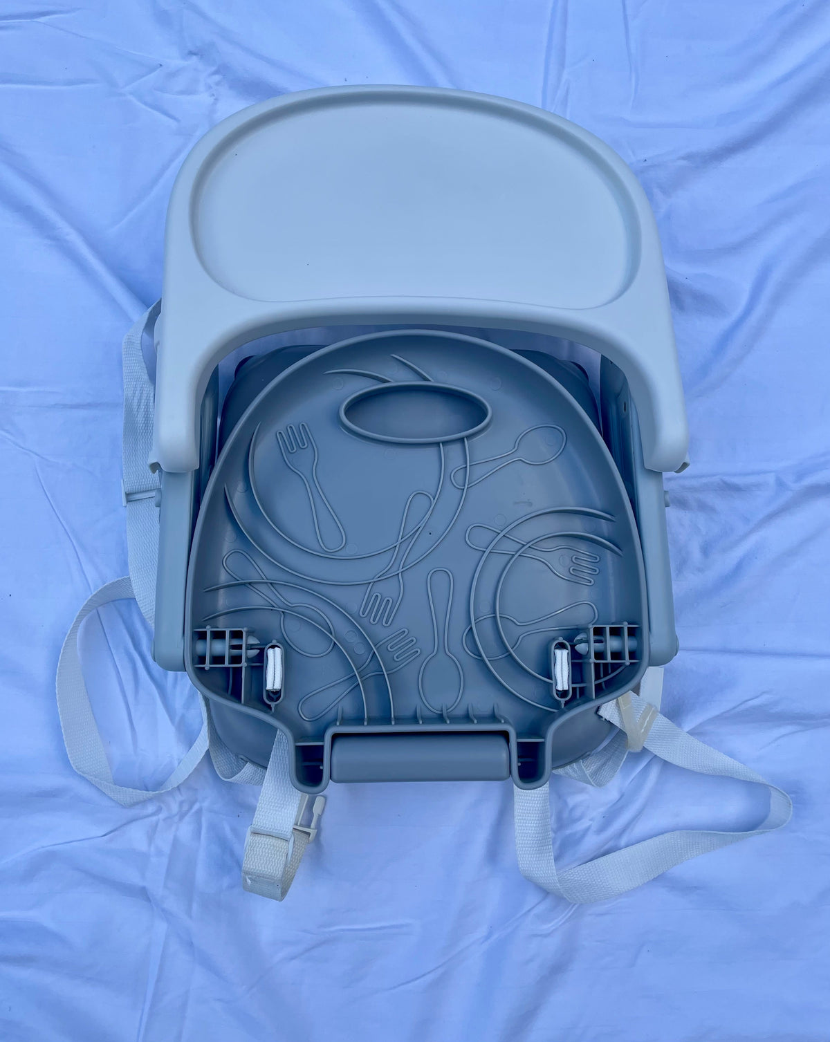 #32 Chicco Gray Pocket Snack Booster Seat for Children Up to 50 Lbs