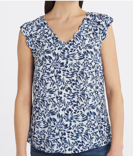 #43 Fortune and Ivy (Stitch Fix) Mixed Media Top Women's XL VGUC