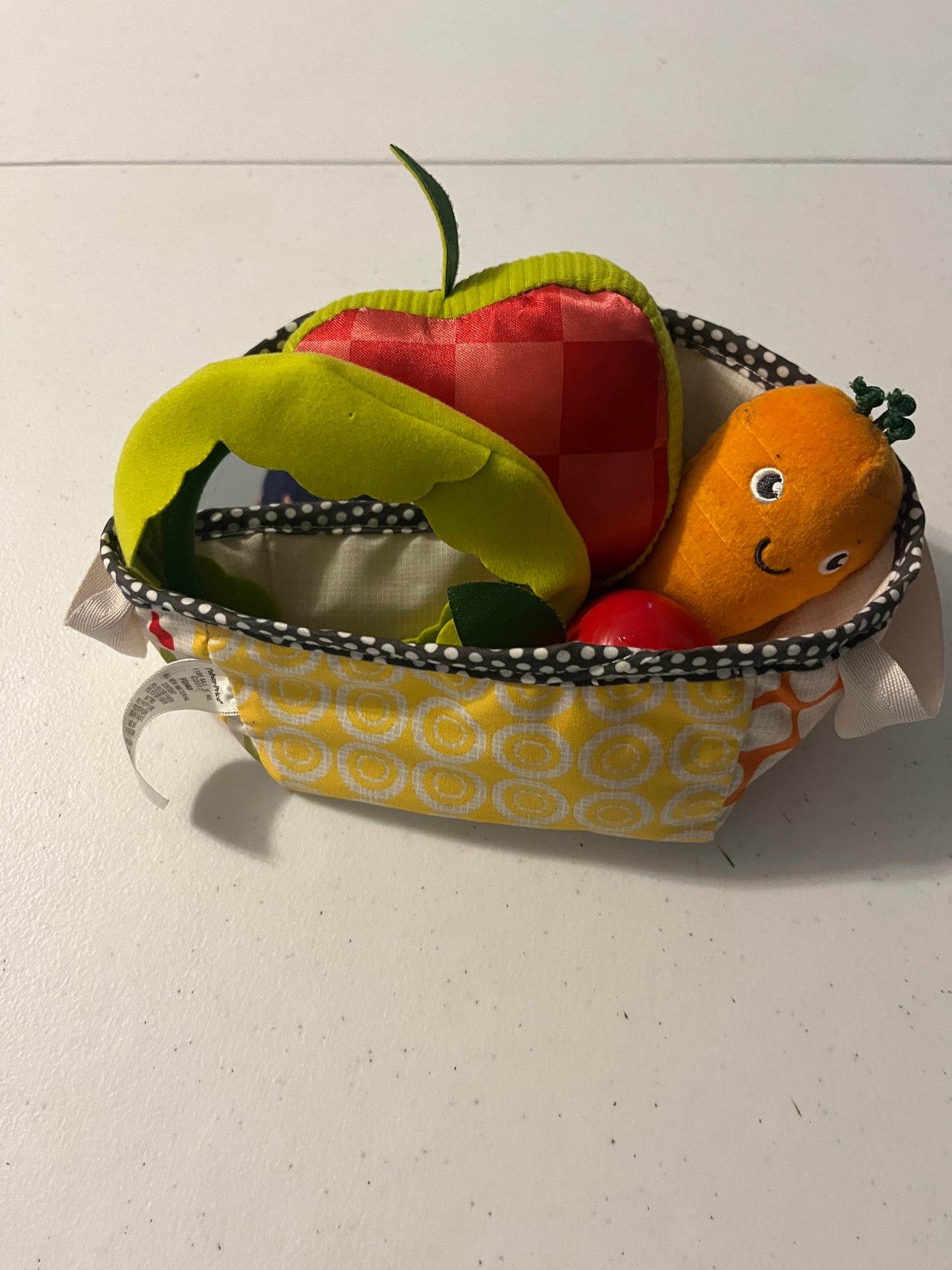 75A Fruit and Veggie Soft Toy Basket