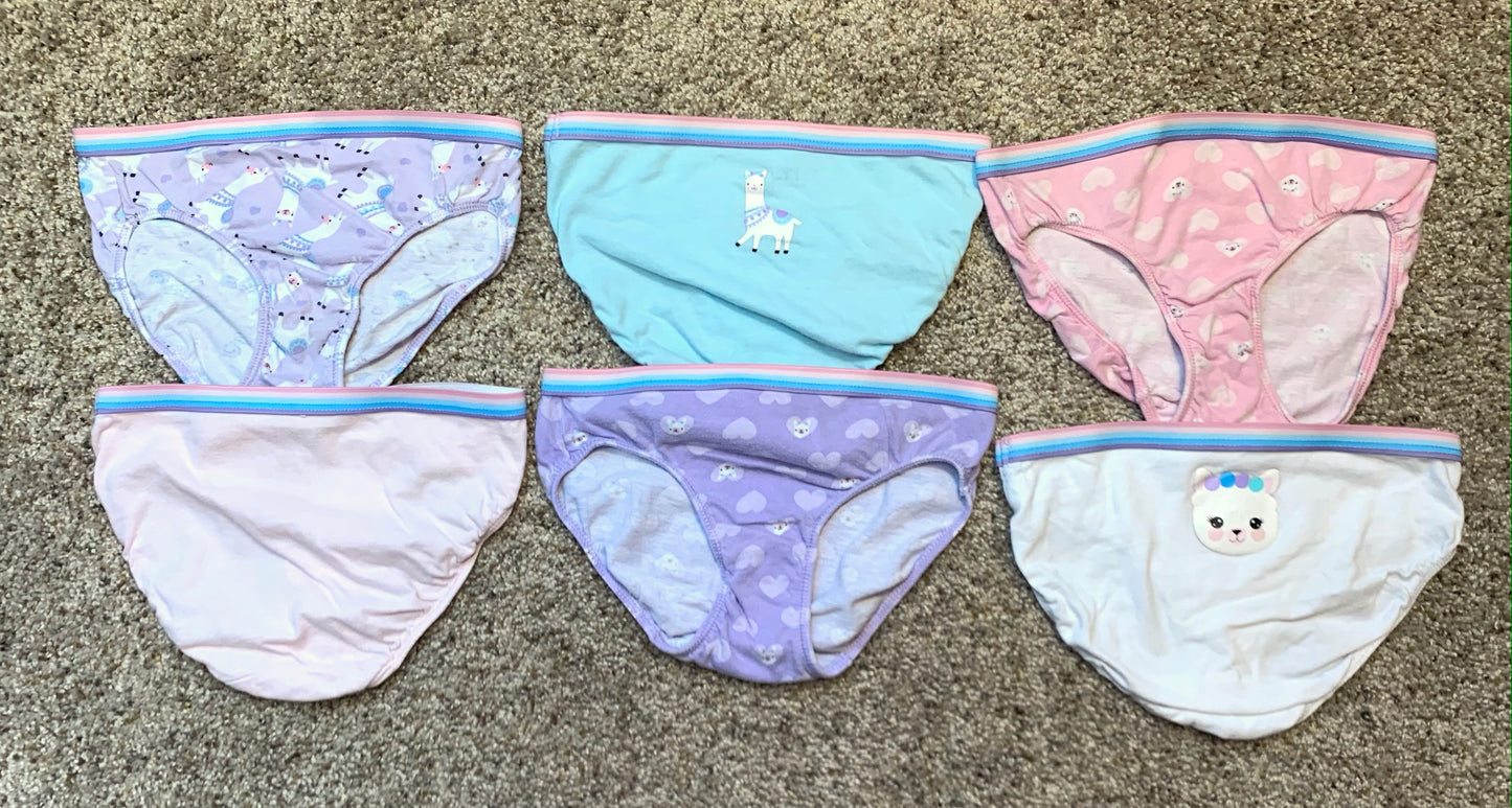 Size 5/6 Children’s Place pink/aqua/purple underwear - 6 pairs