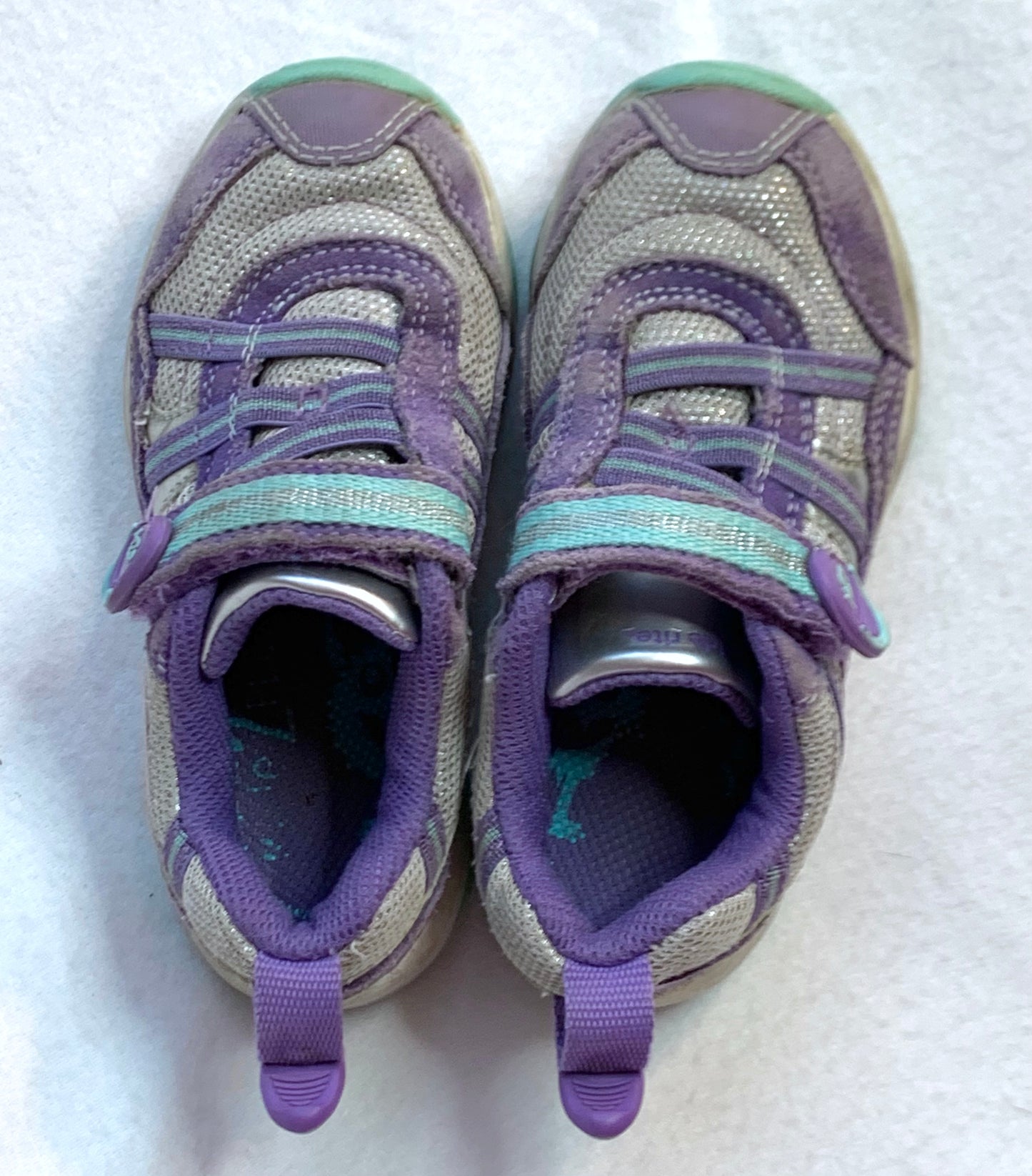 Size 9.5 Stride Rite Made2Play purple/silver Sneakers / Shoes