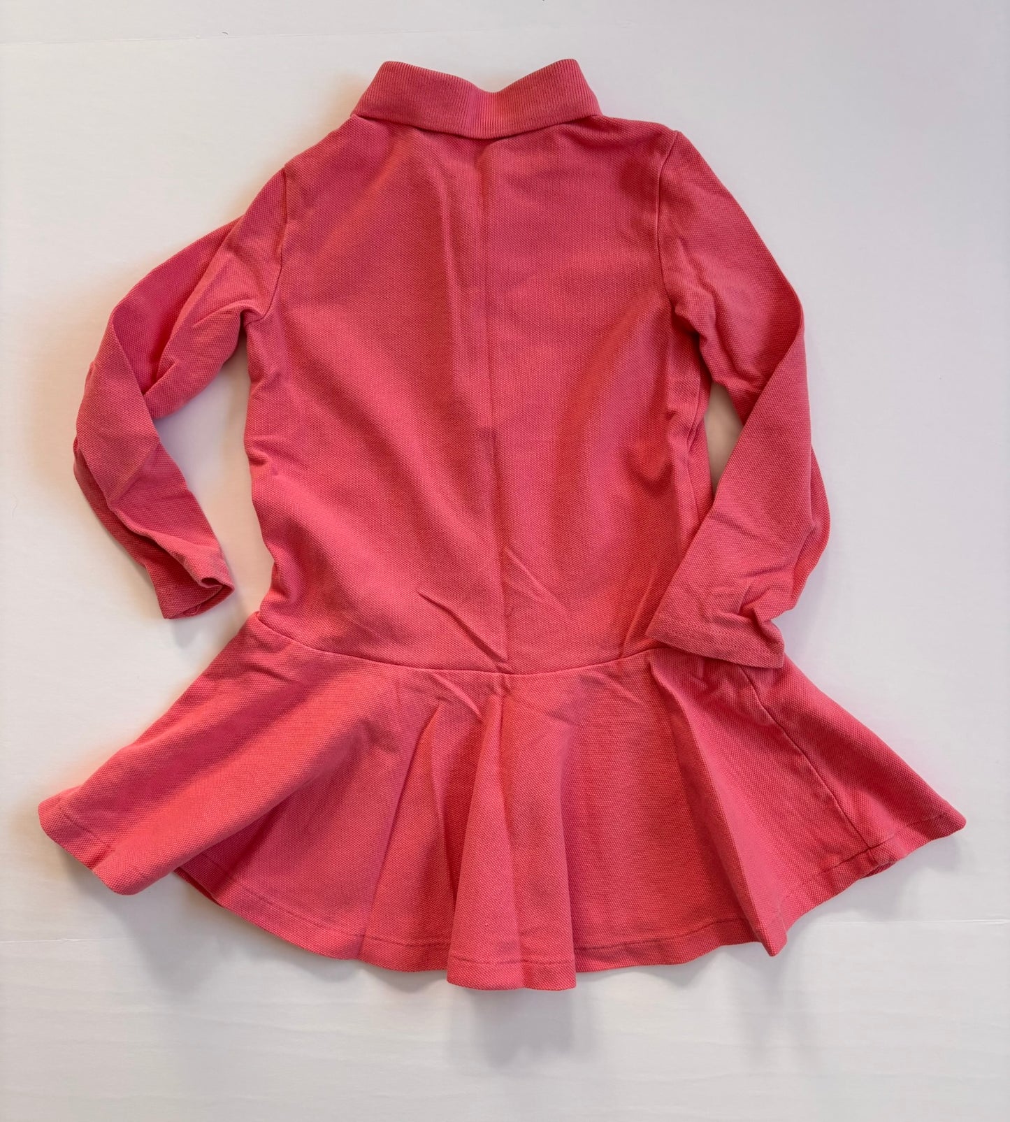 #84 Polo Ralph Lauren Long Sleeve Pink Polo Dress Girls Size 3T