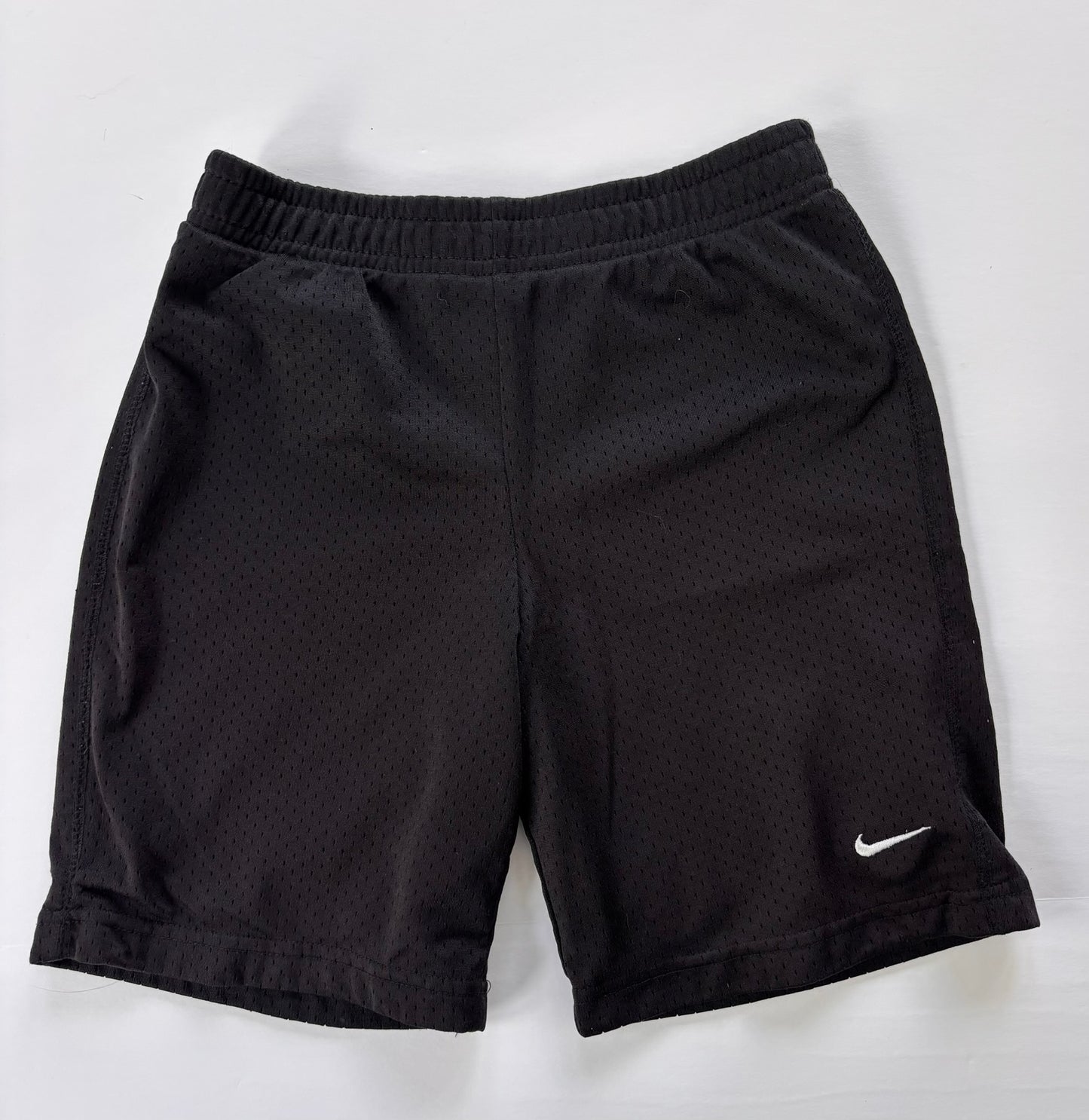 #84 Nike Mesh Athletic Black Shorts Boys Size 7