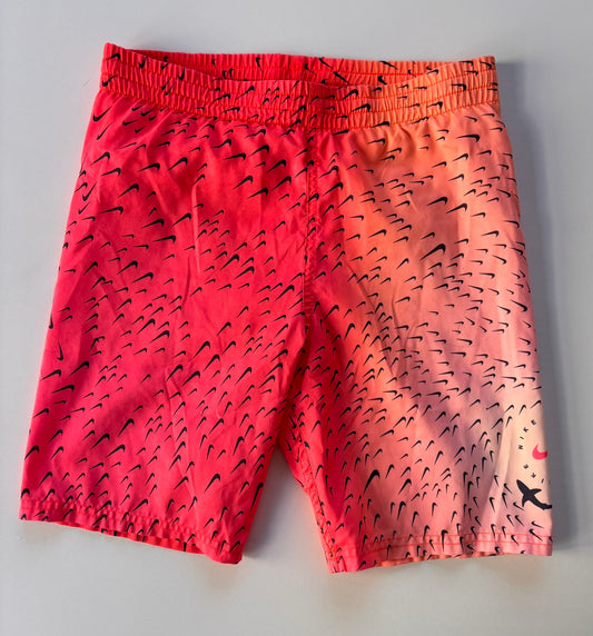 #84 Nike Quick Dry Shark Logo Board Shorts Orange Boys Size S