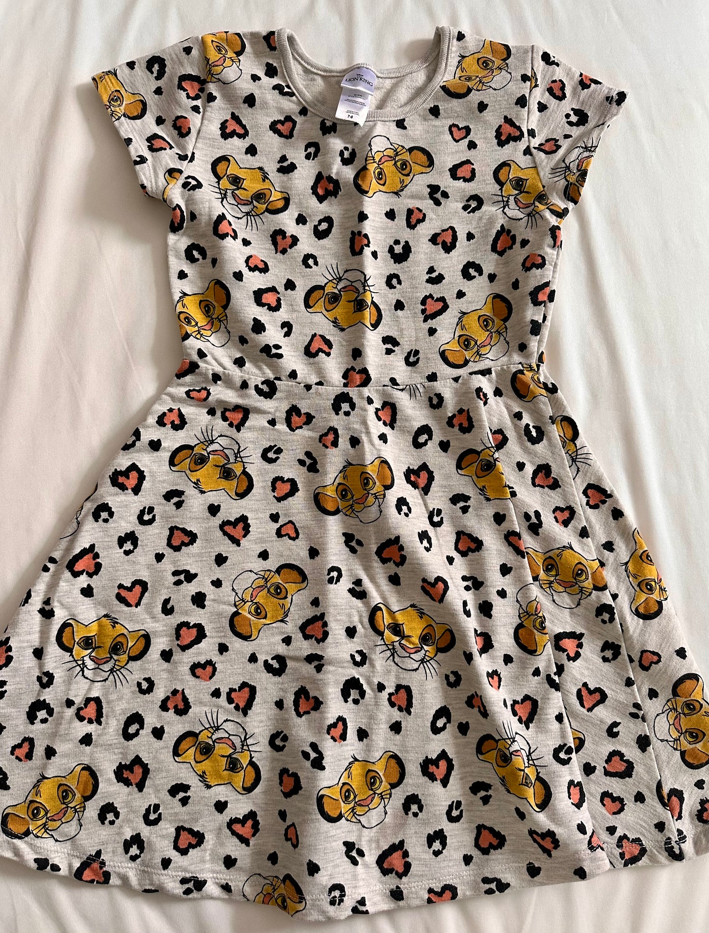 Seller # 114 - Disney Lion King Girls Terry Skater Dress Size 7-8 (sister match in 5T)