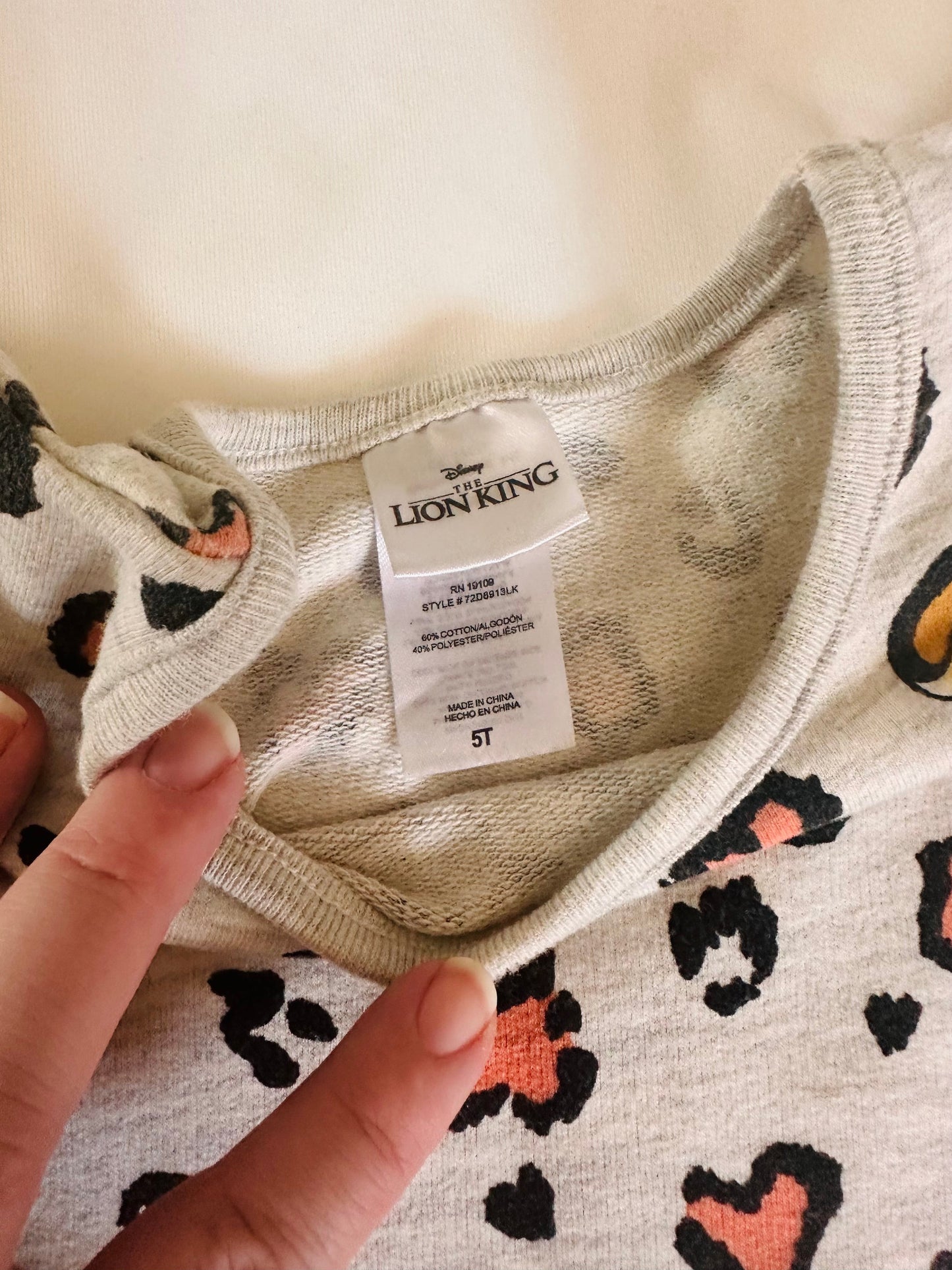 Seller #114 - Disney Lion King Simba Girls Terry Skater Dress Size 5T (sister match size 7-8)