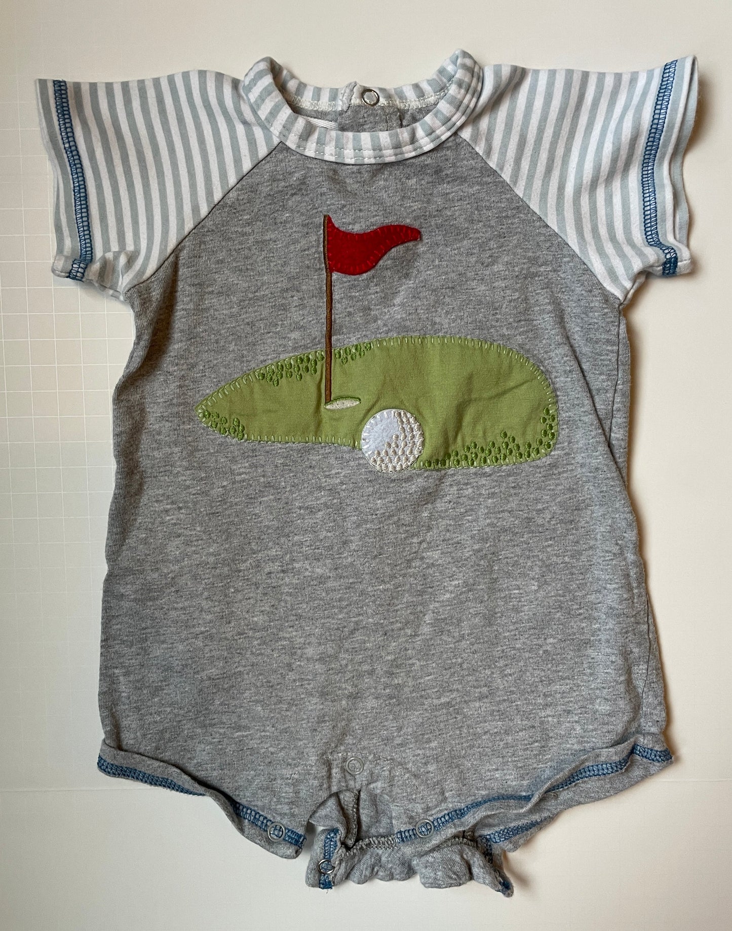 Seller #126 MudPie Boys 9-12 Month Gold Shortall