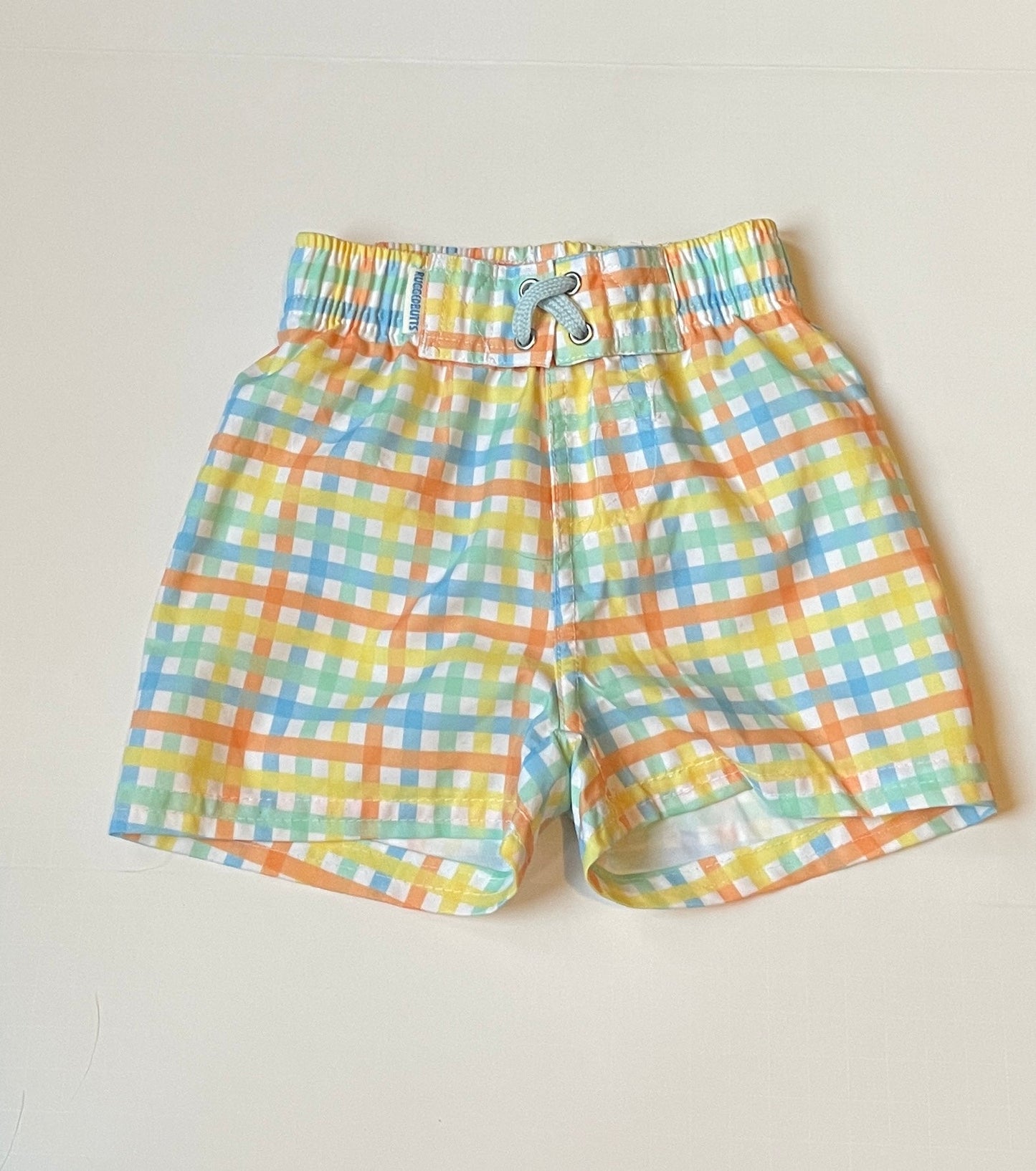Seller 126 - Rugged Butts 6-12 month Plaid Swim Trunks