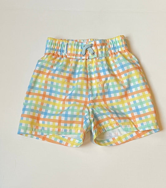 Seller 126 - Rugged Butts 6-12 month Plaid Swim Trunks