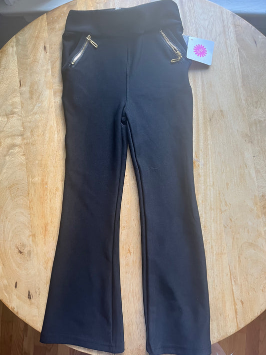 #97- NWT Mosho girls Black flare pants - Size 6/6x