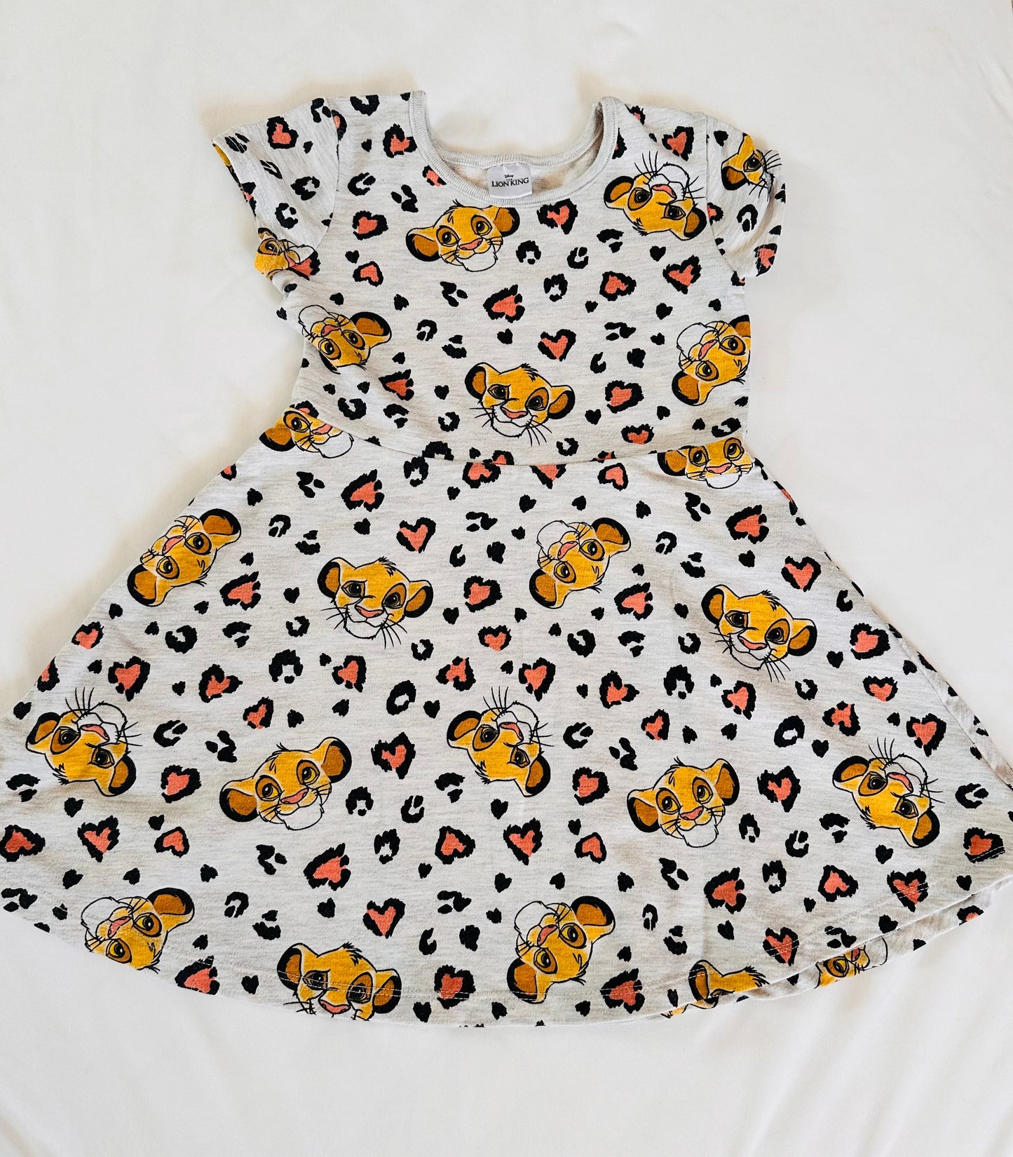 Seller #114 - Disney Lion King Simba Girls Terry Skater Dress Size 5T (sister match size 7-8)