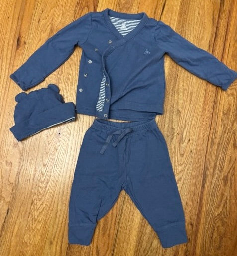 Seller 34- Gap 6-9 mo three piece kimono jacket thick cotton outfit