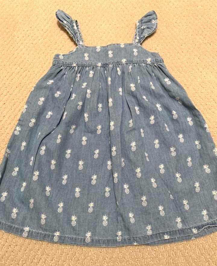 Gap/Girl's Pineapple Print Chambray Dress/Size 4