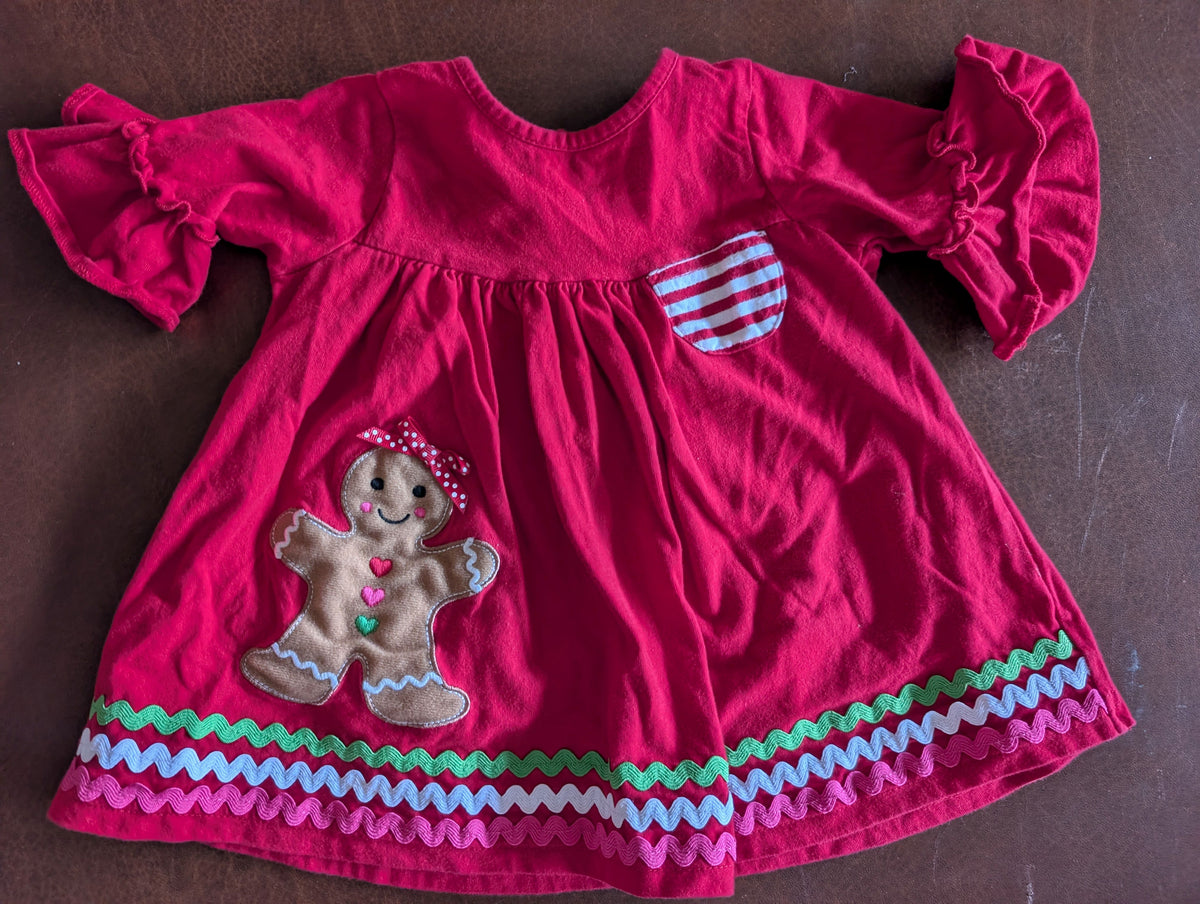 Seller 123 - Girls Ginger Bread Tunic Dress 12-18mo