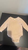 #29 Girls 0-3 mo sweater onesie EUC