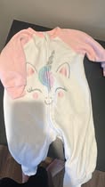 #29 Girls 0-3 mo unicorn sleeper EUC
