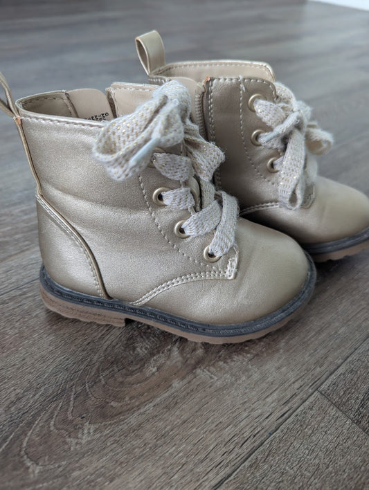 #144 - Girls Gold Boots Size 6T