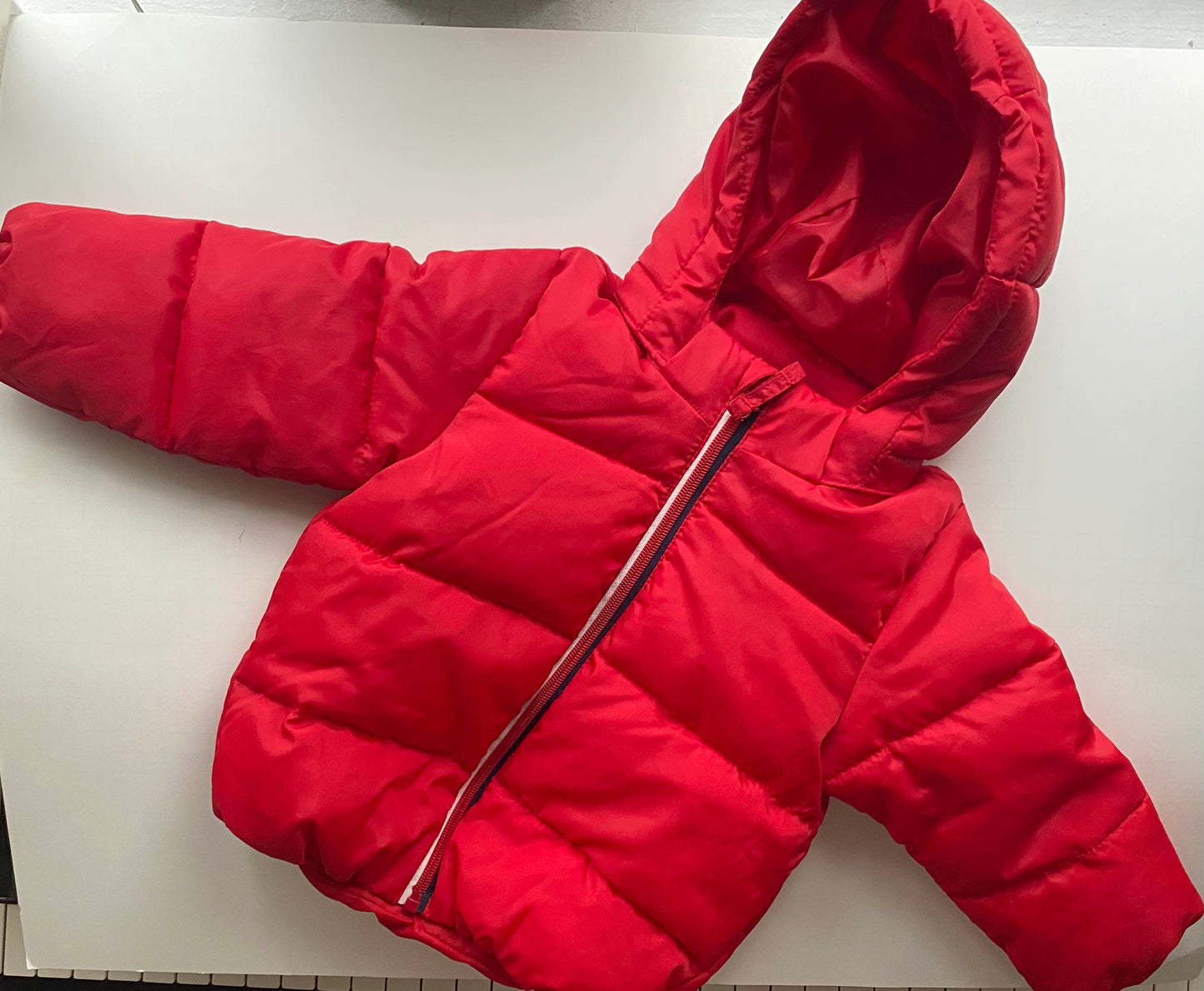 #95B Like New H&M Red Water-Repellent Puffer Jacket, 18M