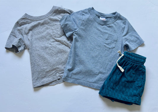#43 Hanna Andersson Tees and Shorts Boys 3T EUC