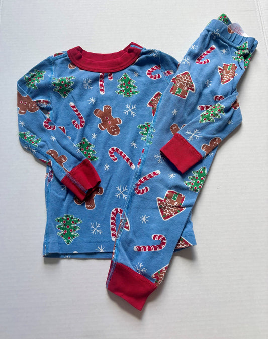 #154 Hanna Andersson Holiday Pajamas Girls or Boys 4T EUC