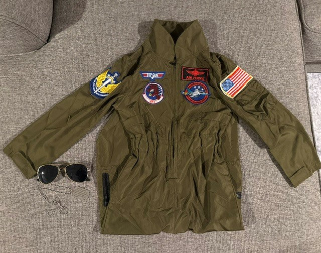 Seller #179 | Fighter Pilot Top Gun Jumpsuit Halloween Costume | Size Small