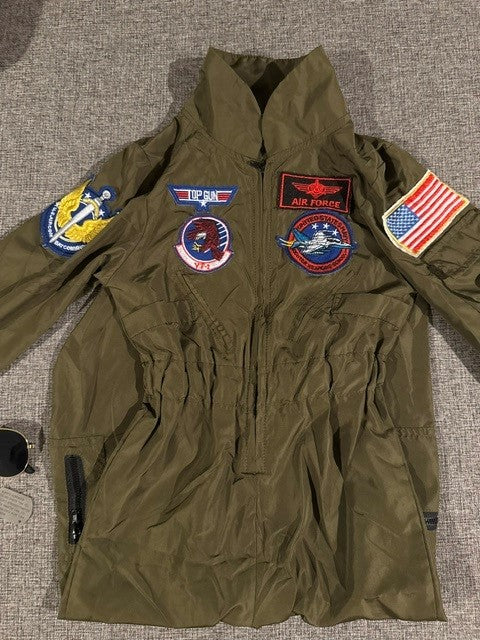 Seller #179 | Fighter Pilot Top Gun Jumpsuit Halloween Costume | Size Small