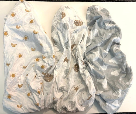 #70 Organic Cotton Bassinet Sheets 3 pack