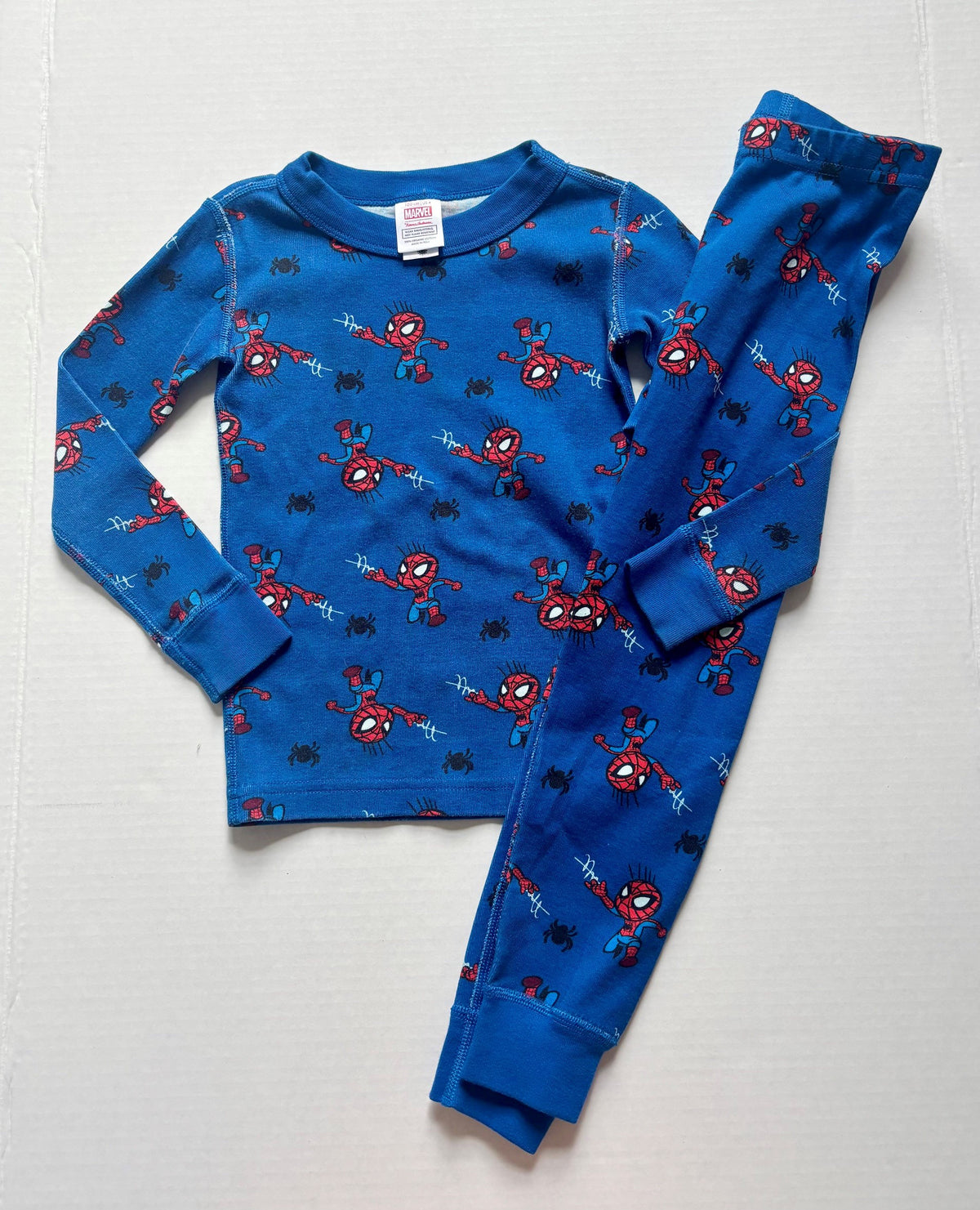 #154 Hanna Andersson Spiderman Pajamas Boys 4 EUC