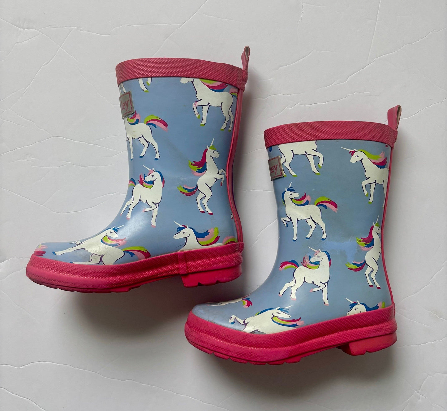 #43 Hatley Unicorn Rainboots Girls 8 GUC *REDUCED
