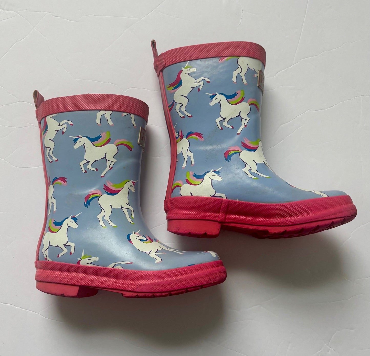 #43 Hatley Unicorn Rainboots Girls 8 GUC *REDUCED