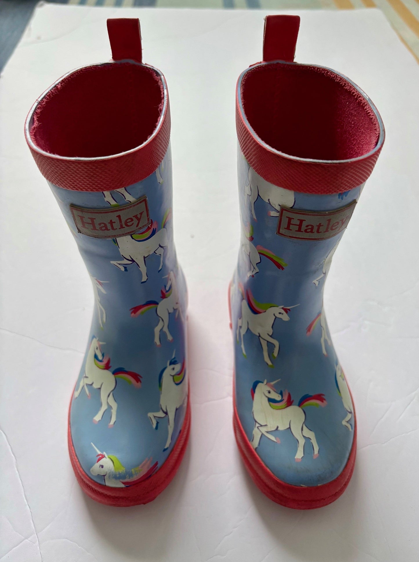 #43 Hatley Unicorn Rainboots Girls 8 GUC *REDUCED